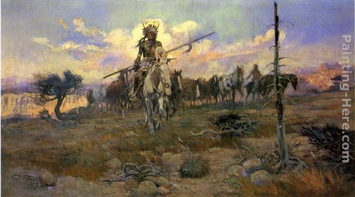 Bringing Home the Spoils painting - Charles Marion Russell Bringing Home the Spoils art painting